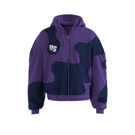 Grape Swirl Zip Up Hoodie